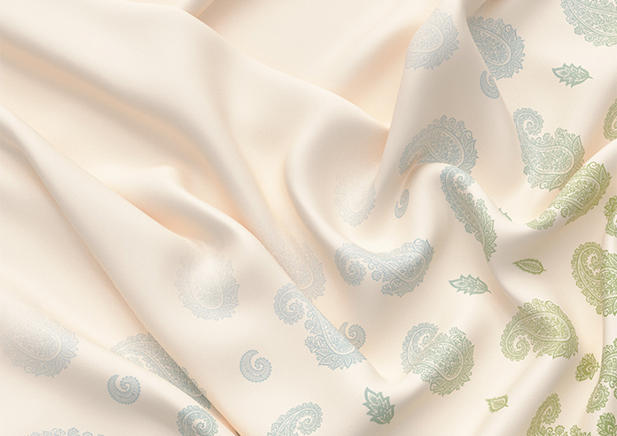 Petal & Block Paisley Mist, Neem - Twist&Fit Roman Blind - Image 4